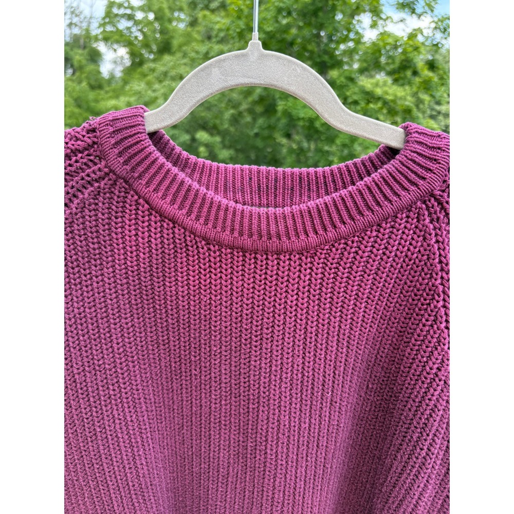 Vintage Eddie Bauer Mens Sweater XLT Burgundy Shaker Knit Gorpcore Fisherman - Picture 3 of 10